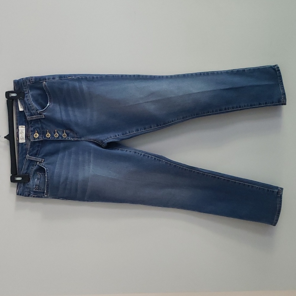 Jessica Simpson Forever Rolled Button Fly Skinny Ankle Denim Jeans 29